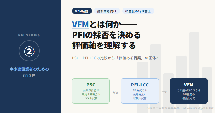 PFIのVFM　杉並区 | 行政書士中村光男事務所